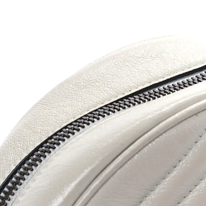Gucci Calfskin Matelasse Mini GG Marmont Round Shoulder Bag White 13 of 13