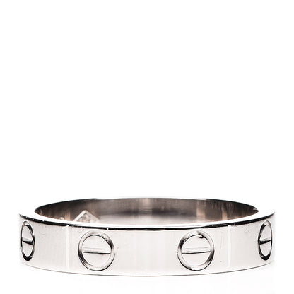 Cartier 18K White Gold 3.5mm LOVE Wedding Band Ring 51 5.75 3 of 5