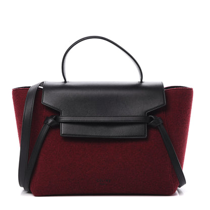 Celine Felt Smooth Calfskin Mini Belt Bag Red 1 of 17