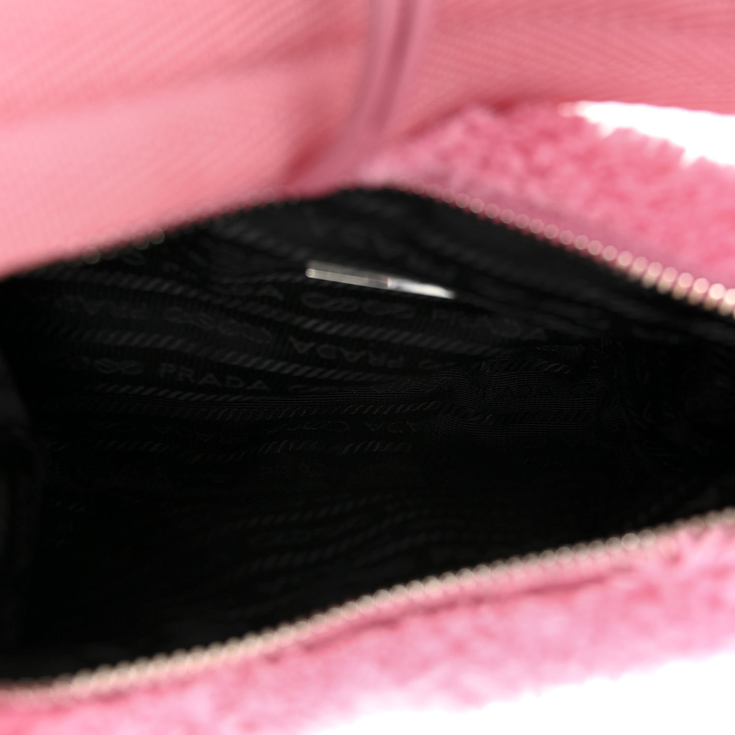 Terry Cloth Mini Re-Edition 2000 Bag Petalo Black