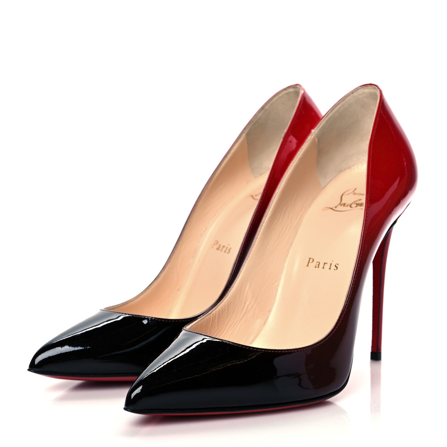 Patent Degrade Pigalle Follies 100 Pumps 37.5 Black Red