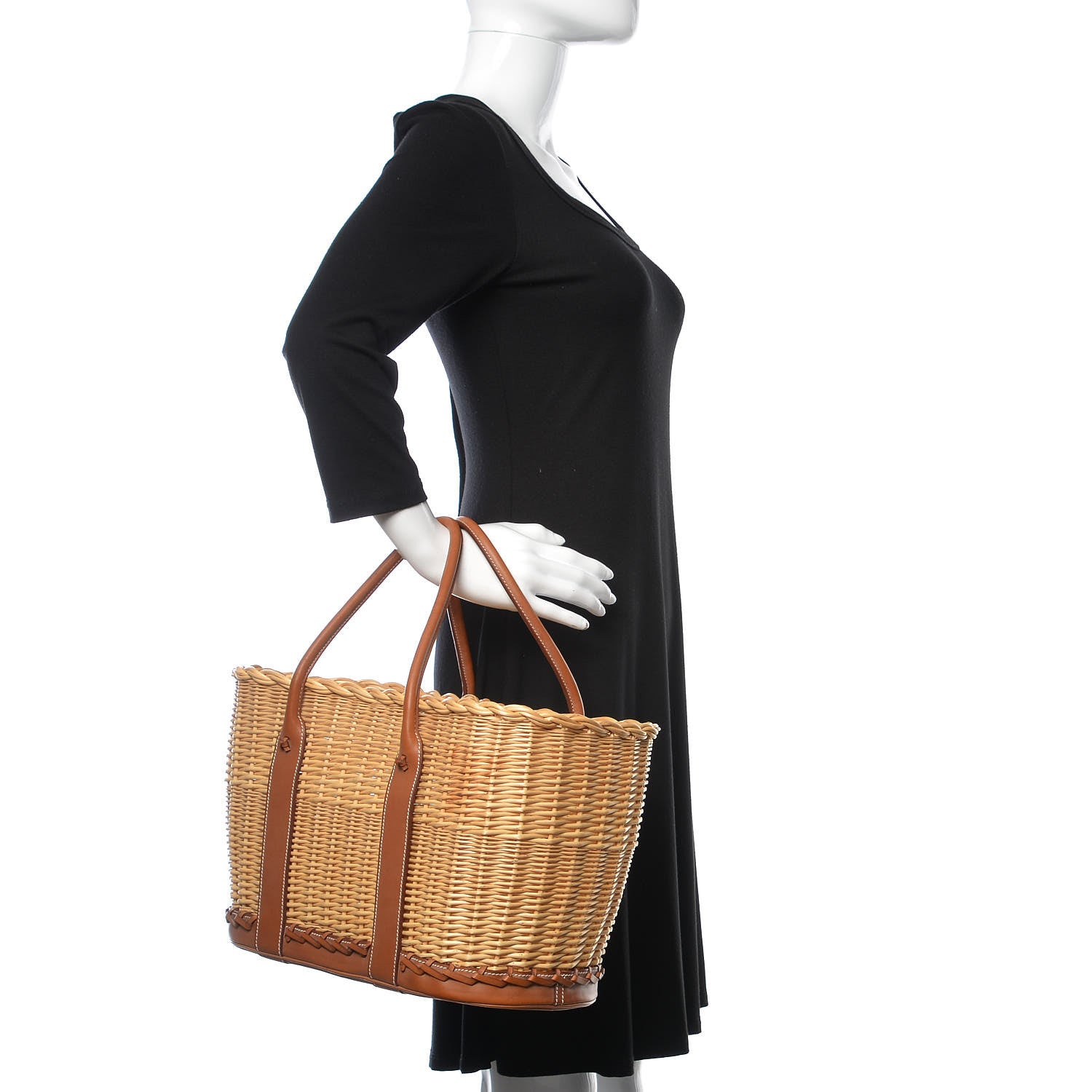 Hermes Barenia Wicker Osier Garden Party 2 of 11