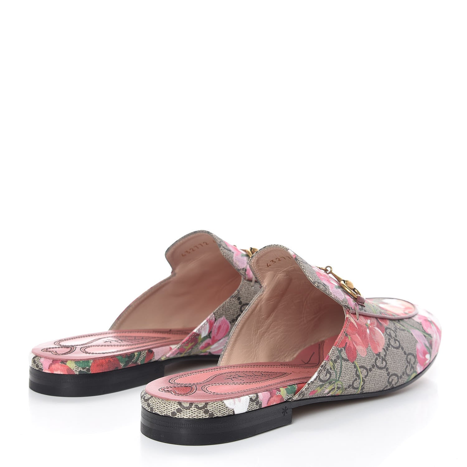 Gucci GG Supreme Monogram Blooms Womens Princetown Slippers 40.5 Beige Multicolor Dry Rose 4 of 9