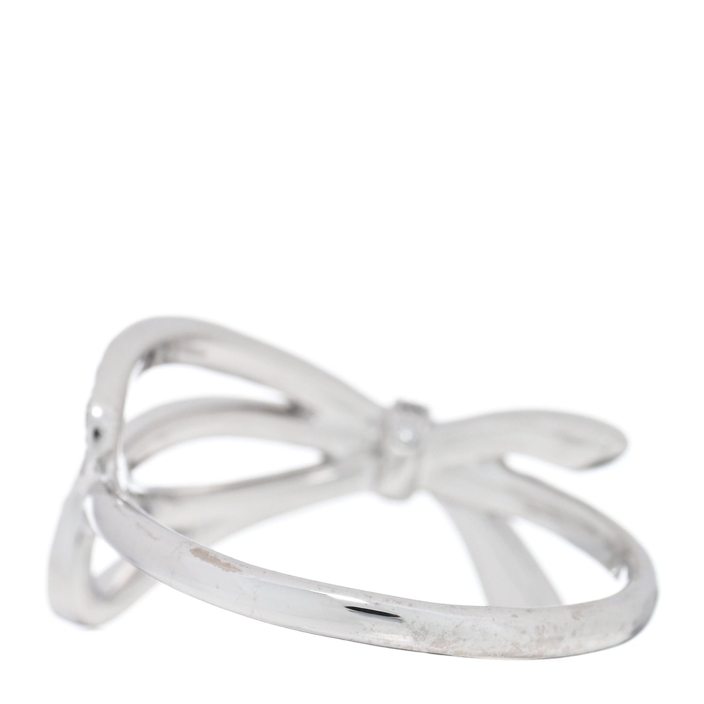 18K White Gold Diamond .40ctw Bow Ring 53 6.5