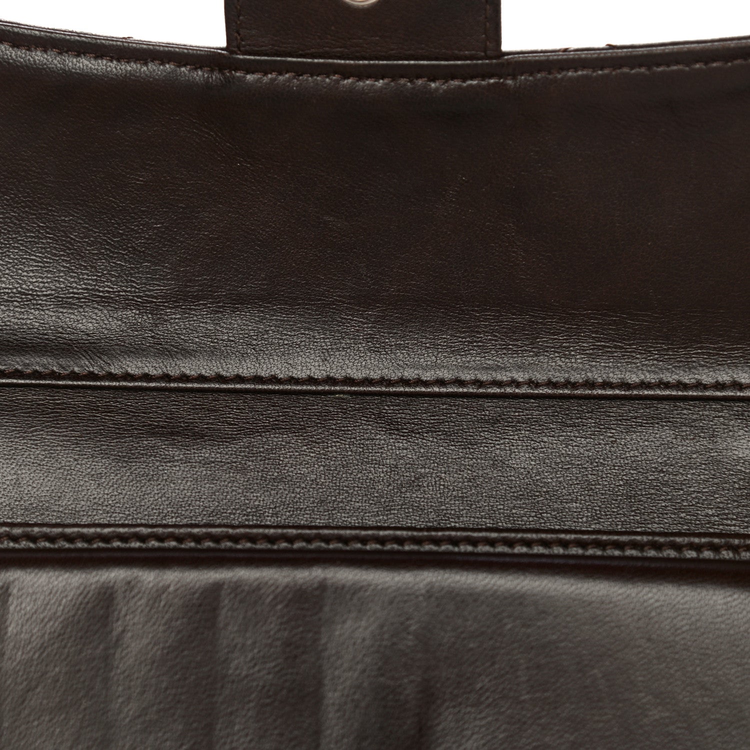 Chanel Lambskin Quilted Large Flap Wallet Dark Brown 15 of 30
