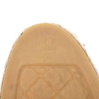 Chanel Lambskin CC Espadrilles 41 Beige Black 6 of 11