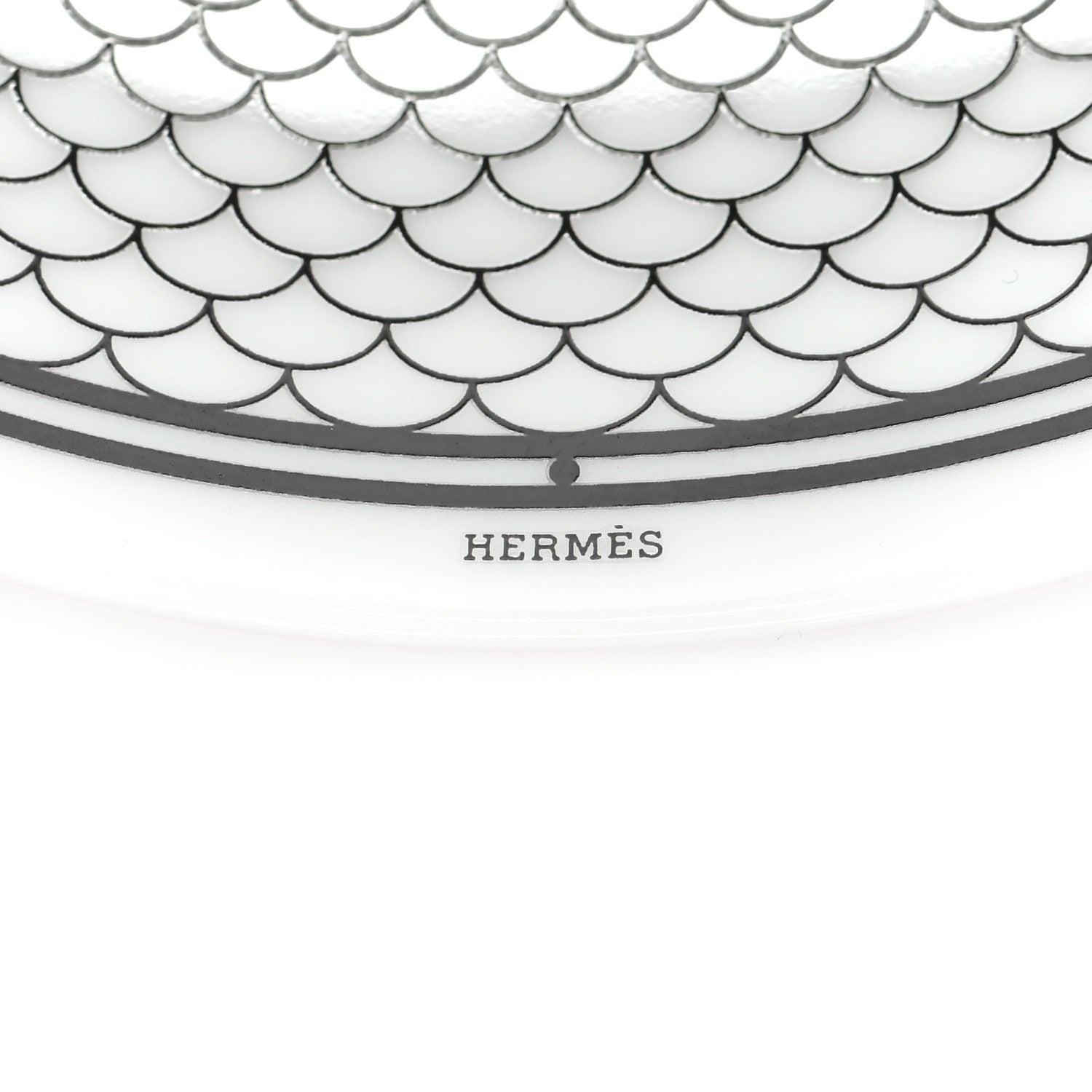 Hermes Porcelain H Deco Bread And Butter Plates Set of 2 Black White 4 of 7