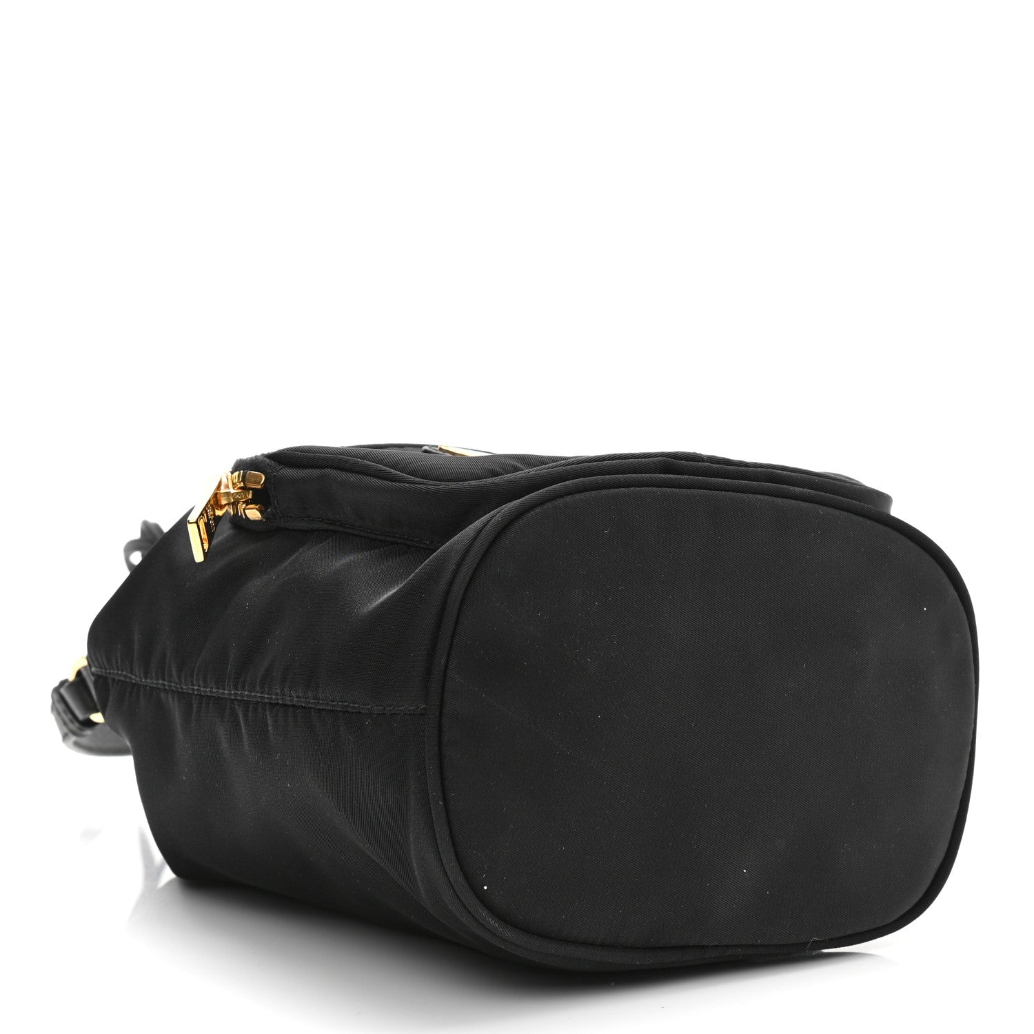 Prada Saffiano Tessuto Nylon Mini Bucket Crossbody Bag Black 4 of 12
