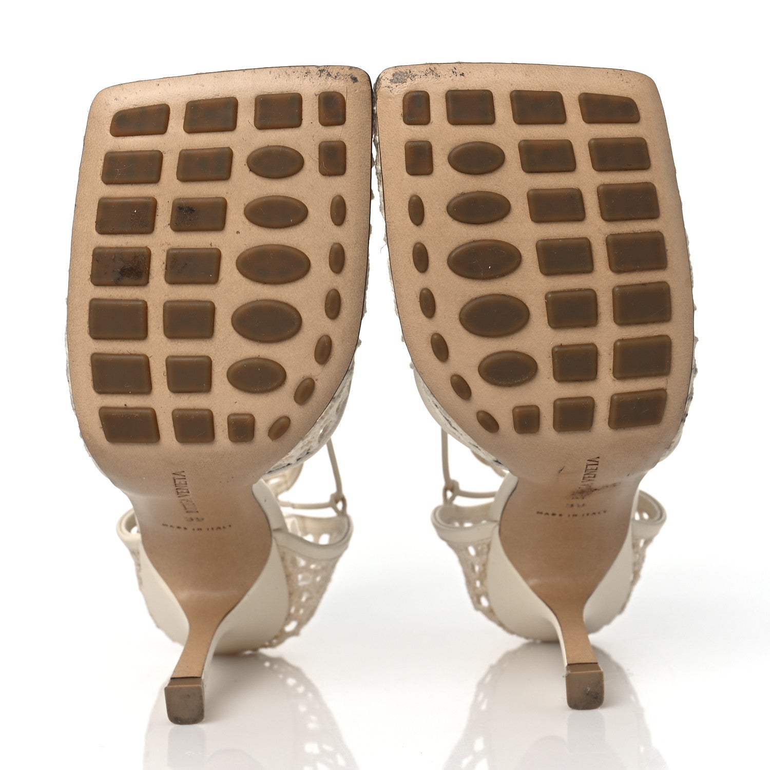 Bottega Veneta Mesh Nappa Stretch Ankle Tie Sandals 39 Toile 5 of 7