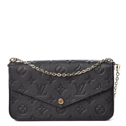 Louis Vuitton Empreinte Pochette Felicie Chain Wallet Black 1 of 12