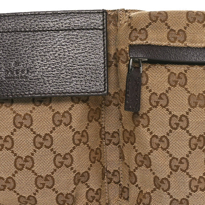 Gucci GG Monogram Double Pocket Belt Bag Dark Brown 8 of 10