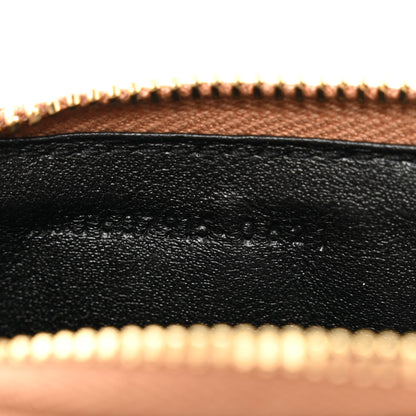 Saint Laurent Grain De Poudre Matelasse Chevron Monogram Fragments Zippered Card Case Naturel Dark 7 of 9