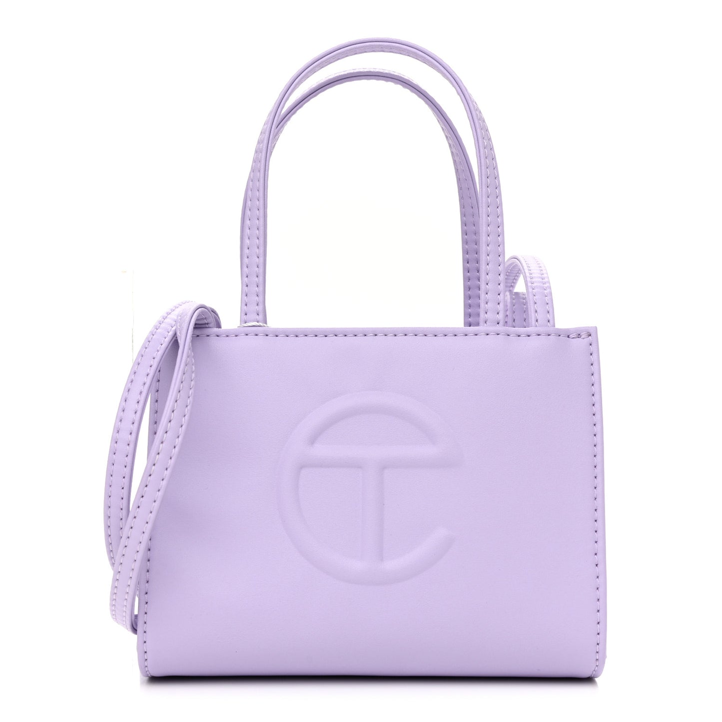 Vegan Leather Small Shopping Bag Lavender