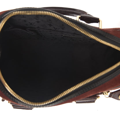Louis Vuitton Suede Stamped Havane Bowler PM Brun 5 of 12
