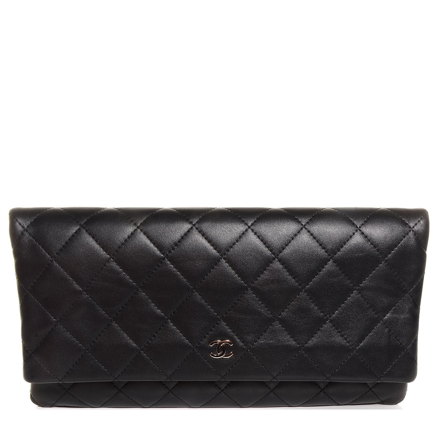 Chanel Lambskin Quilted Beauty Clutch Bag Black 1 of 8