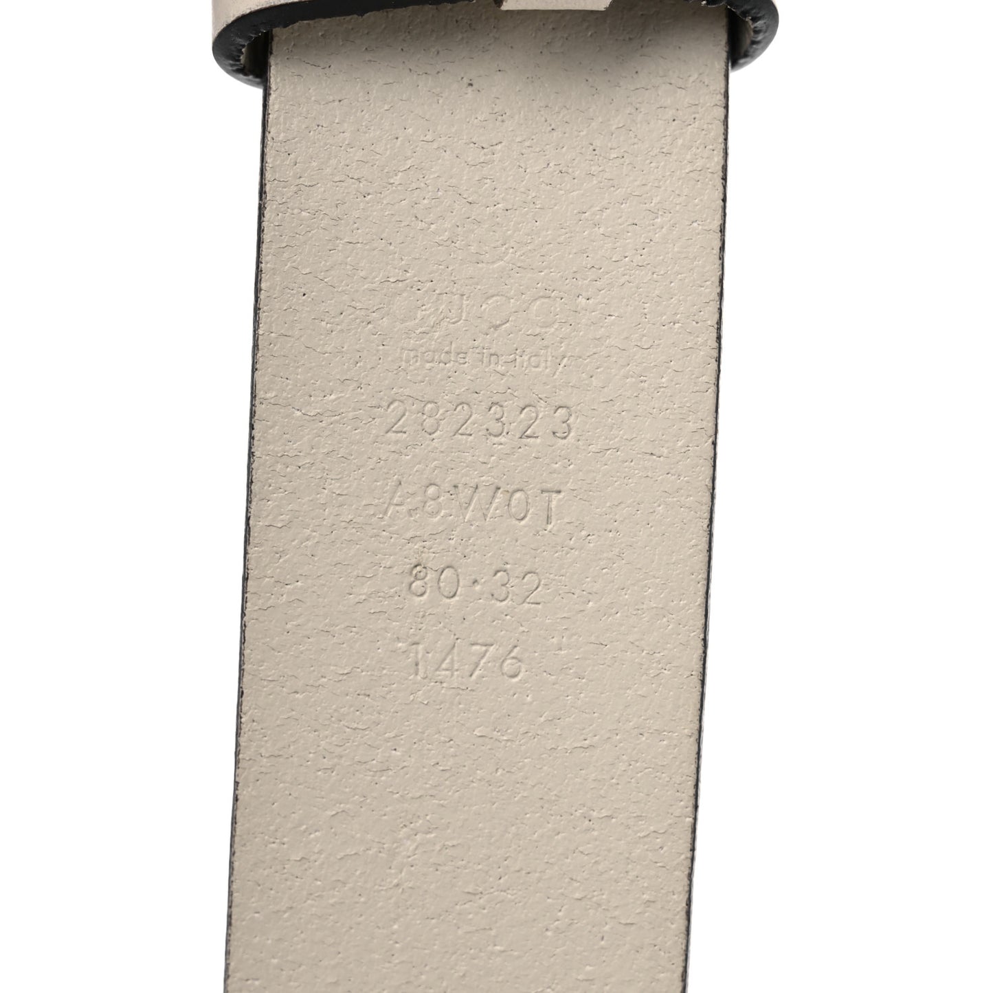 Margaux Calfskin Studded Interlocking G 30mm Belt 80 32 Mystic White