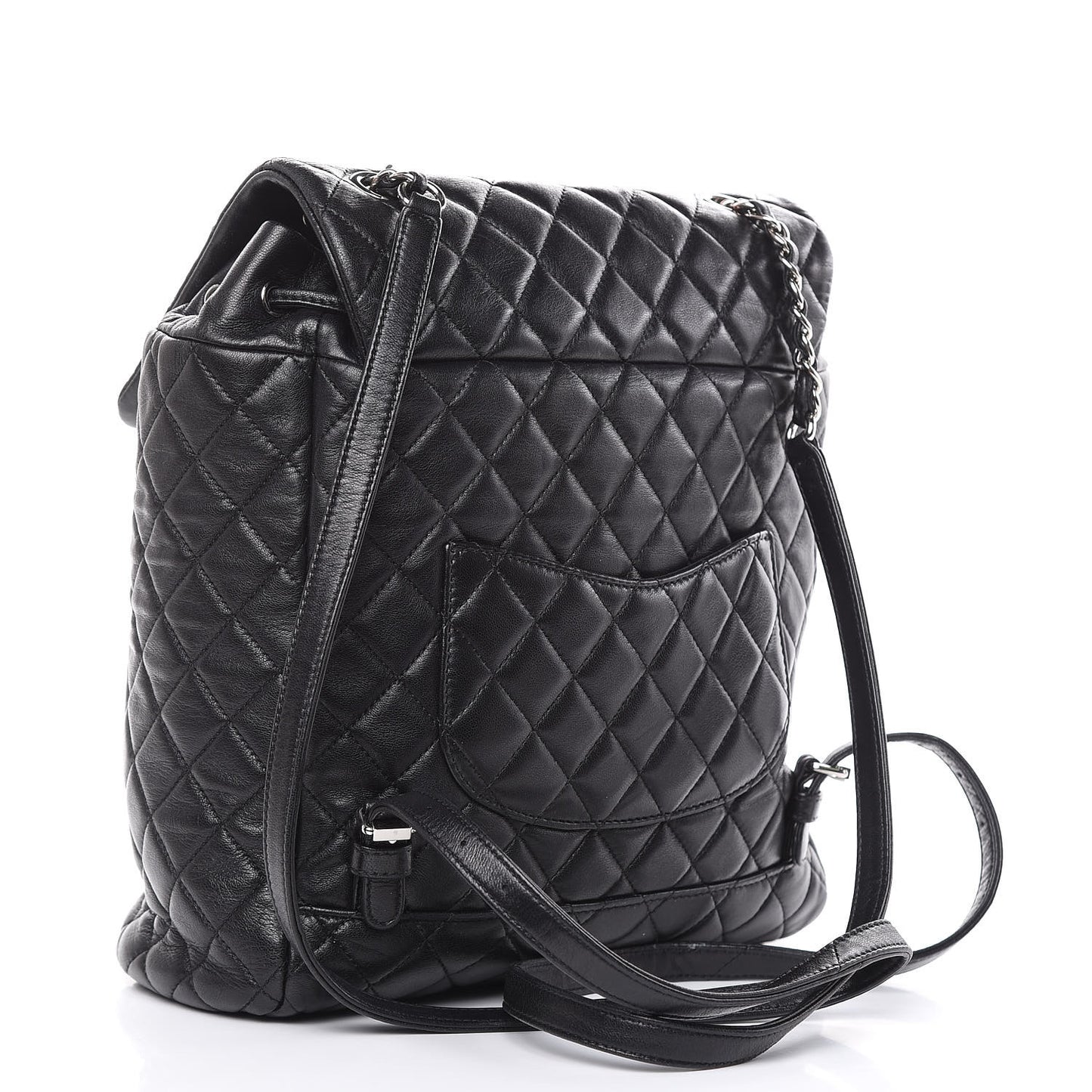 Lambskin Quilted Large Urban Spirit Backpack Black