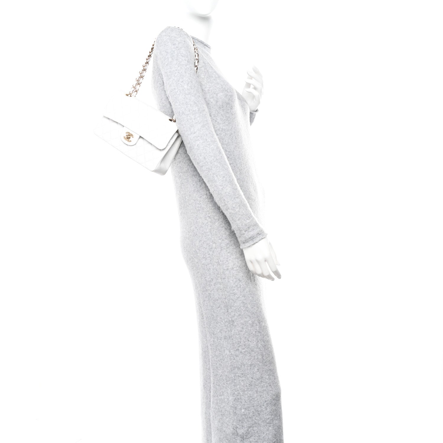 Chanel Caviar Quilted Small Double Flap White 3 of 10