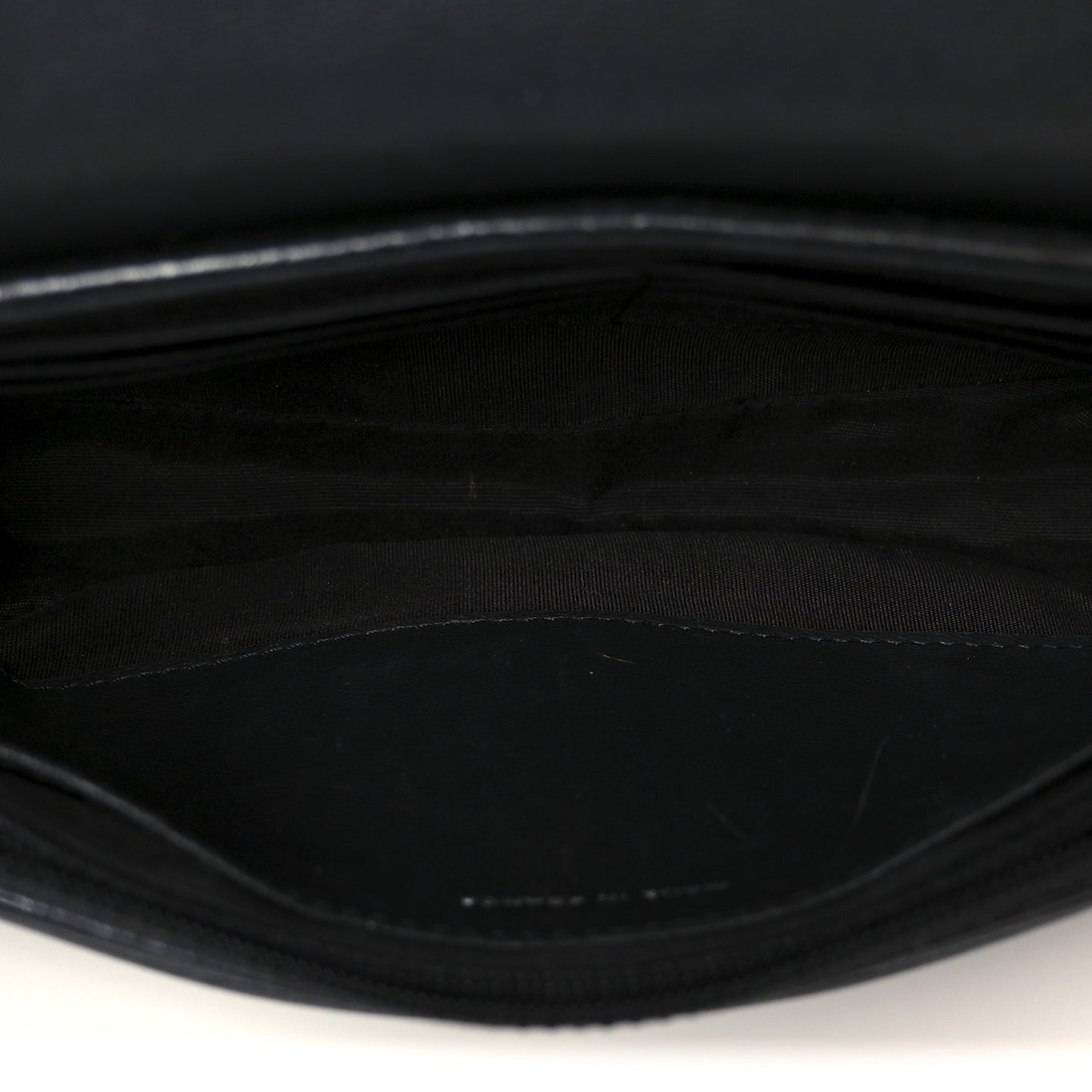 Lambskin Half Moon Wallet On Chain WOC Black