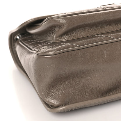 Saint Laurent Crinkled Calfskin Matelasse Monogram Medium Niki Chain Satchel Light Taupe 7 of 8