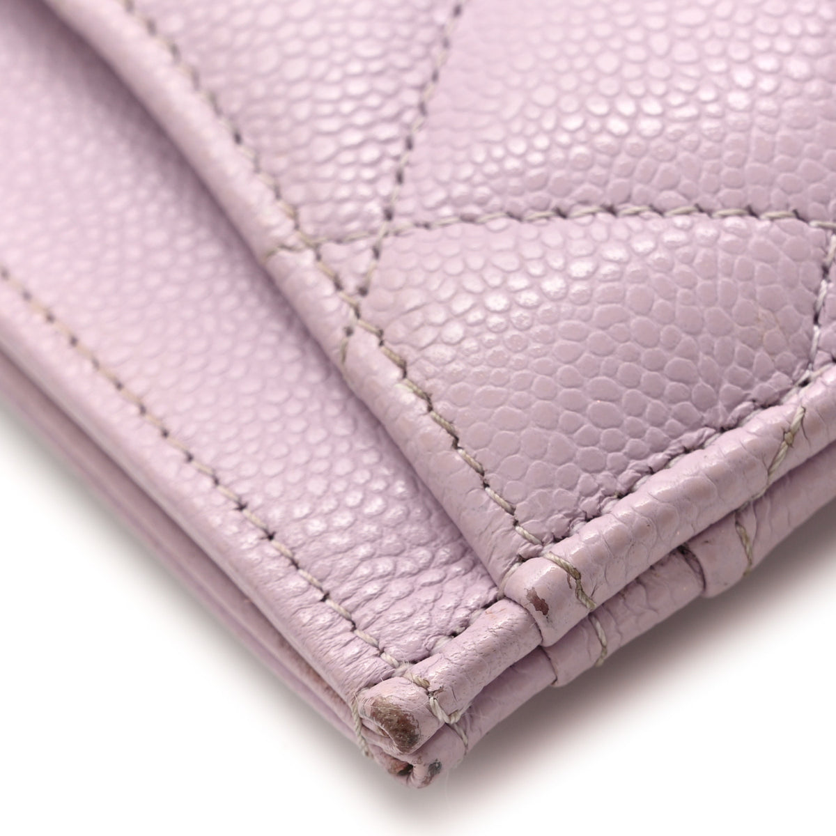 Chanel Caviar Quilted Card Holder Light Purple 10 of 11
