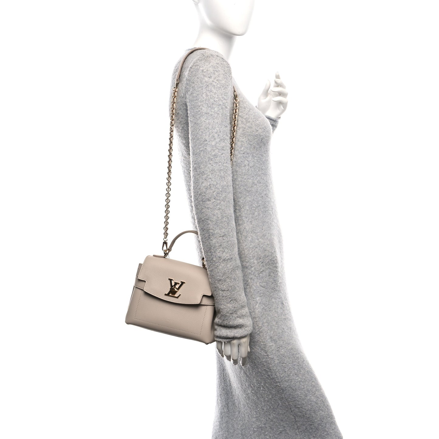 Soft Calfskin Mini Lockme Ever Greige