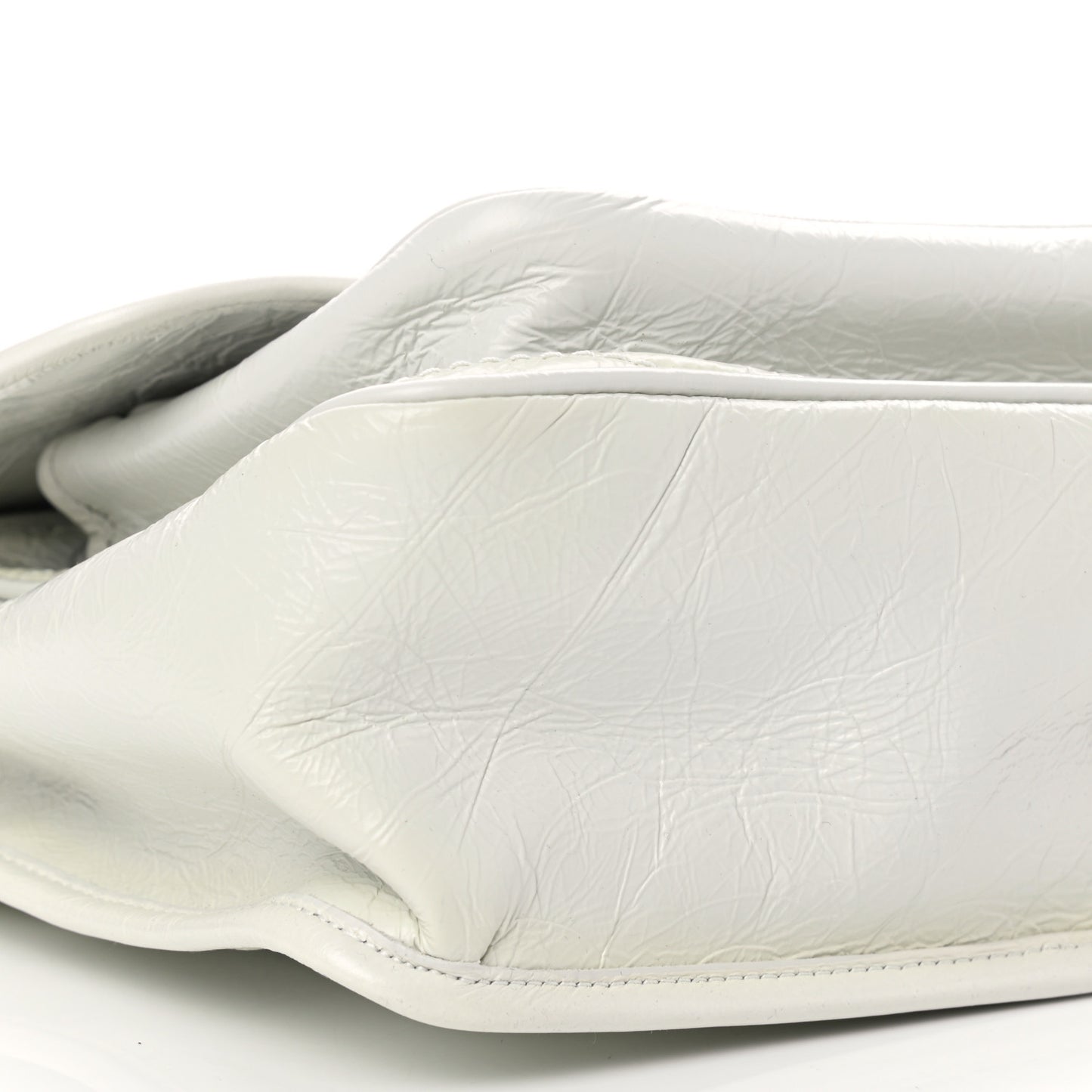 Crinkled Calfskin Matelasse Monogram Medium Niki Chain Satchel Dirty White