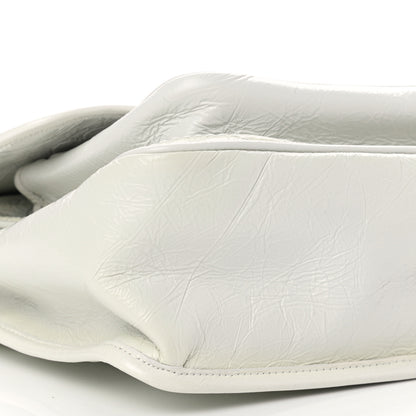 Saint Laurent Crinkled Calfskin Matelasse Monogram Medium Niki Chain Satchel Dirty White 10 of 14