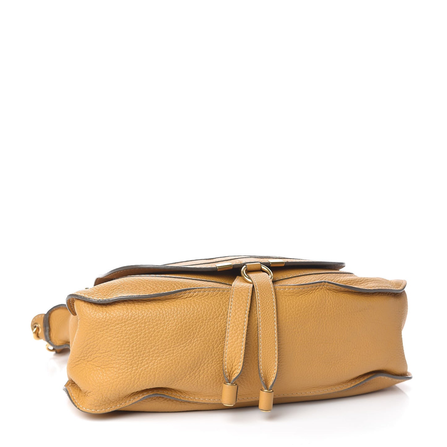 Calfskin Medium Marcie Satchel Curry Yellow