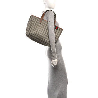 Gucci GG Plus Monogram Medium Signature Web Loop Tote Light Brown 2 of 10