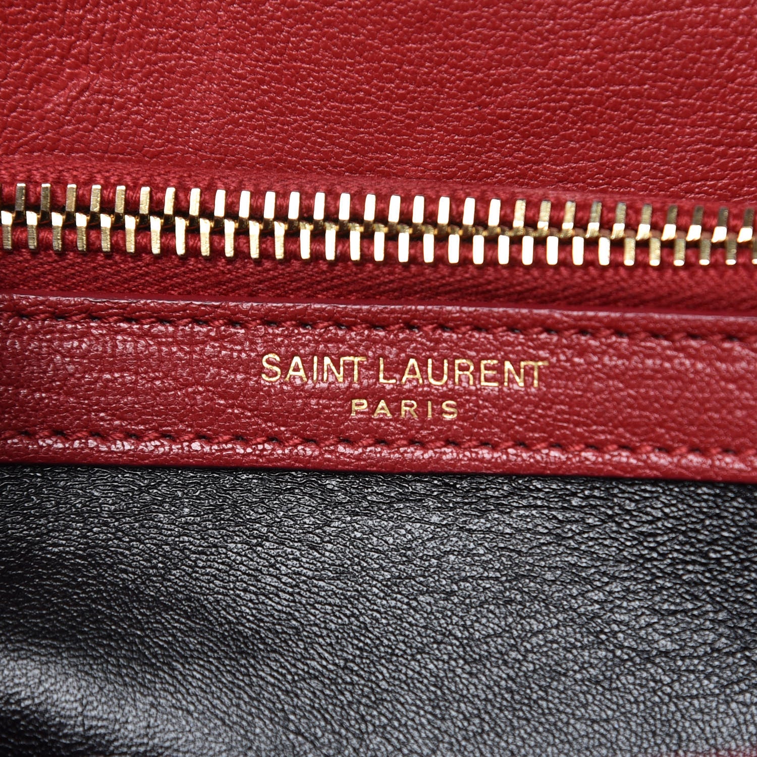 Saint Laurent Sheepskin Matelasse Chevron Monogram Medium College Bag Rouge 7 of 11