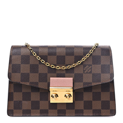 Louis Vuitton Damier Ebene Croisette Chain Wallet Magnolia 1 of 11