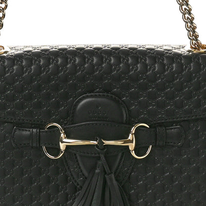 Gucci Microguccissima Medium Emily Chain Shoulder Bag Black 8 of 10