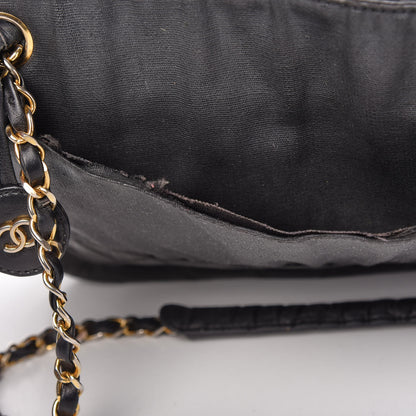 Chanel Lambskin Coated Canvas Shopping Tote Black 16 of 16