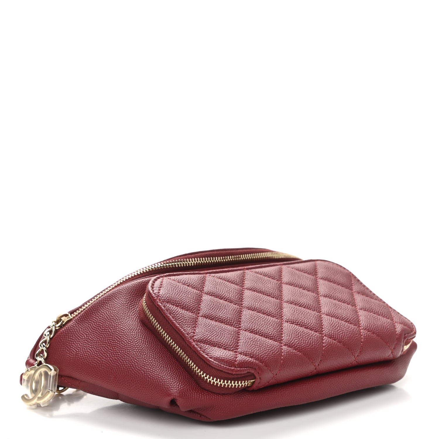 Chanel Caviar Quilted Business Affinity Waist Belt Bag Burgundy 7 of 19