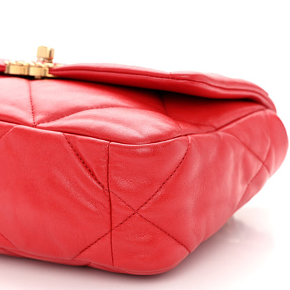 Chanel Goatskin Quilted Medium Chanel 19 Flap Red 9 of 9