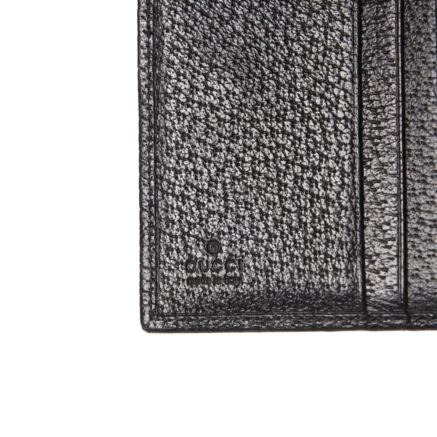 Monogram Textured Calfskin Metal Bar French Flap Wallet Black