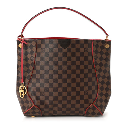 Louis Vuitton Damier Ebene Caissa Hobo Cherry 1 of 10