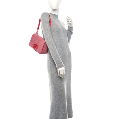 Christian Dior Denim Macrocannage Medium Caro Bag Fuchsia Multicolor 2 of 9