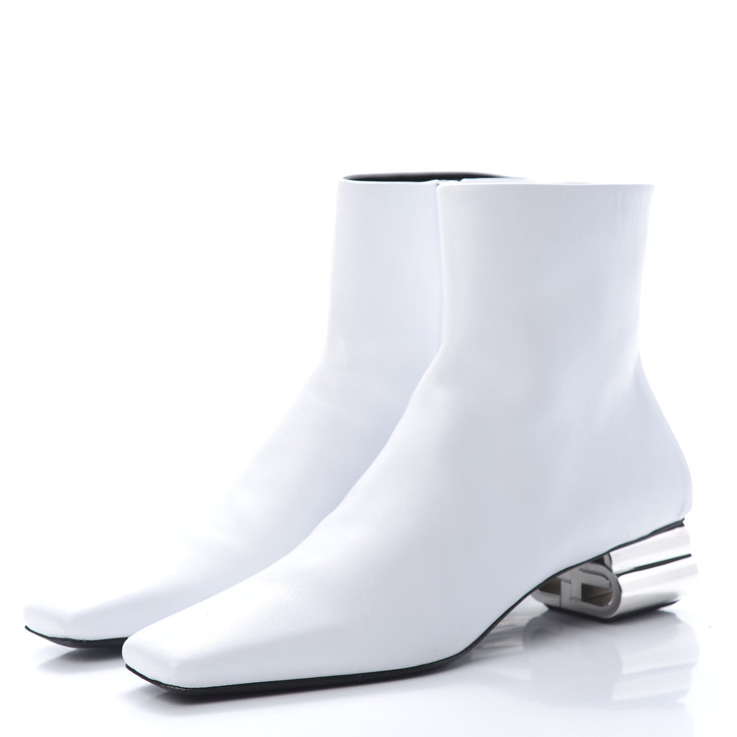 Sheepskin Typo Ankle Booties 37 White