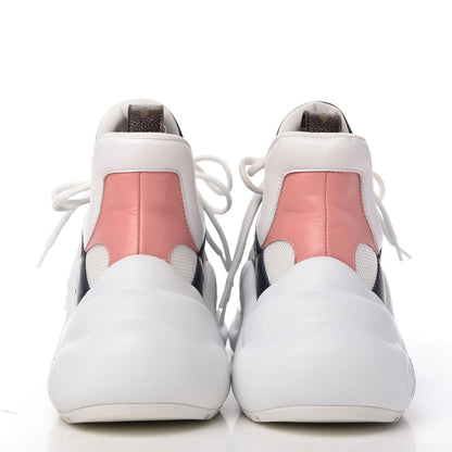Louis Vuitton Calfskin Technical Nylon LV Archlight Sneaker 40.5 White Blue Pink 6 of 9