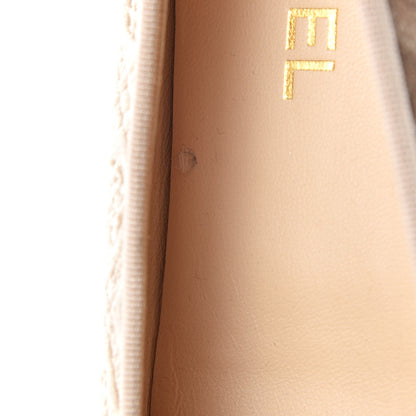 Chanel Velvet Grosgrain Cap Toe Ballerina Flats 39.5 Beige Black 9 of 9