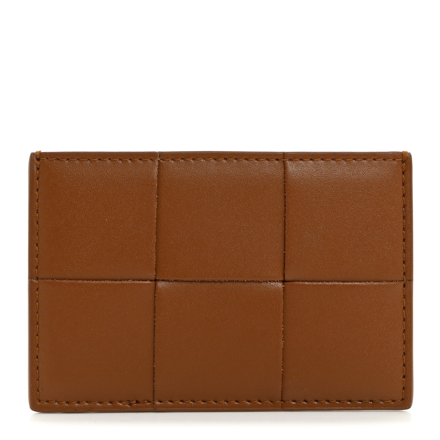 Nappa Intreccio Cassette Credit Card Holder Mud