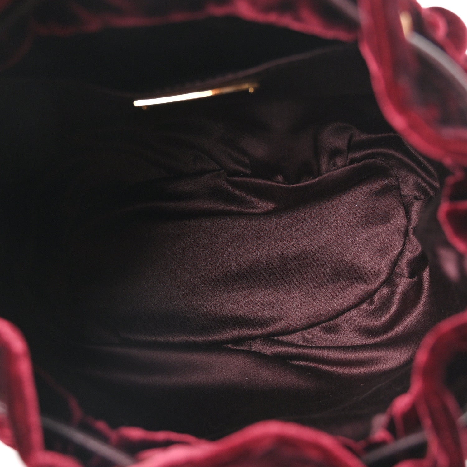 Miu Miu Velluto Matelasse Bucket Bag Bordeuax 9 of 17
