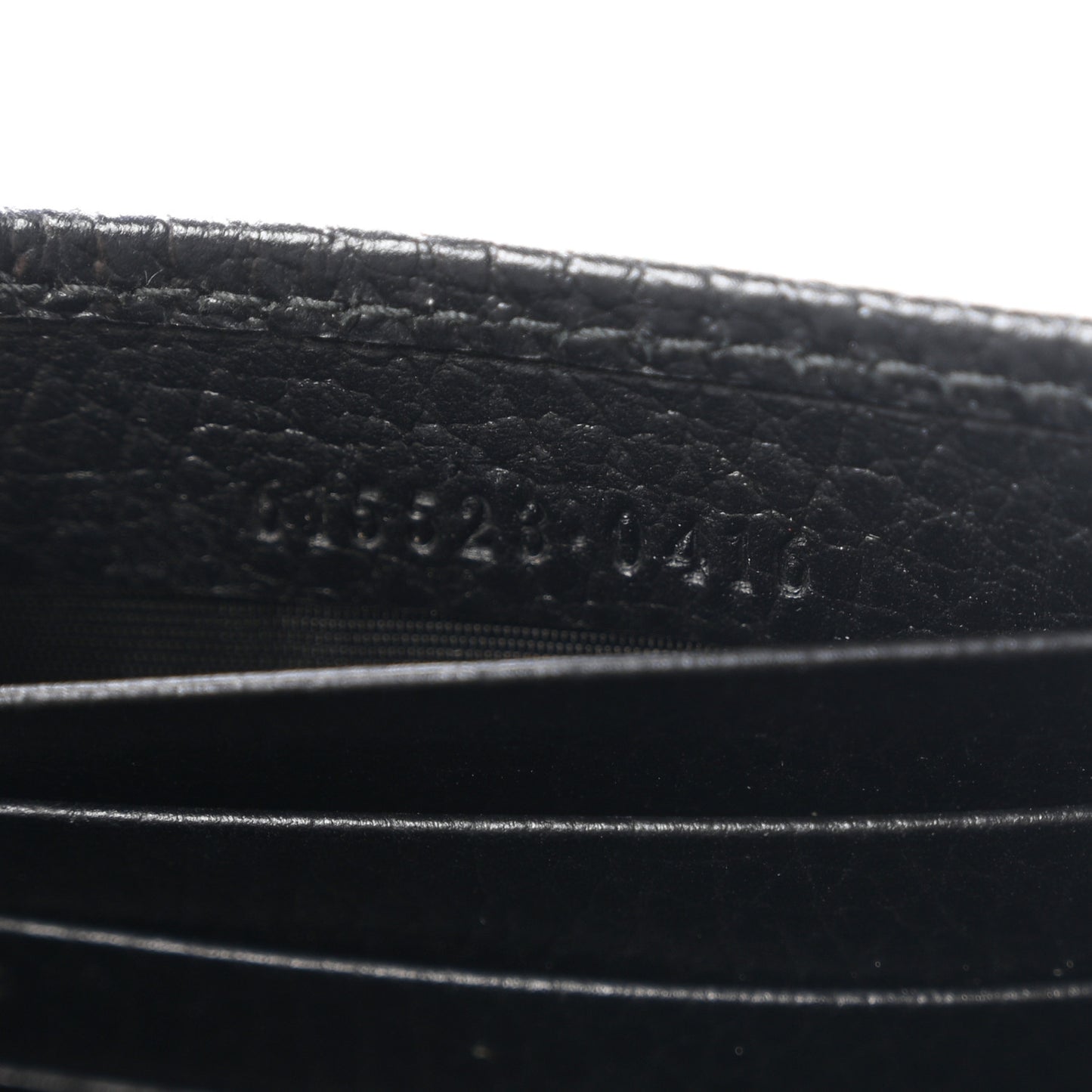 Dollar Calfskin Interlocking G Chain Wallet Black