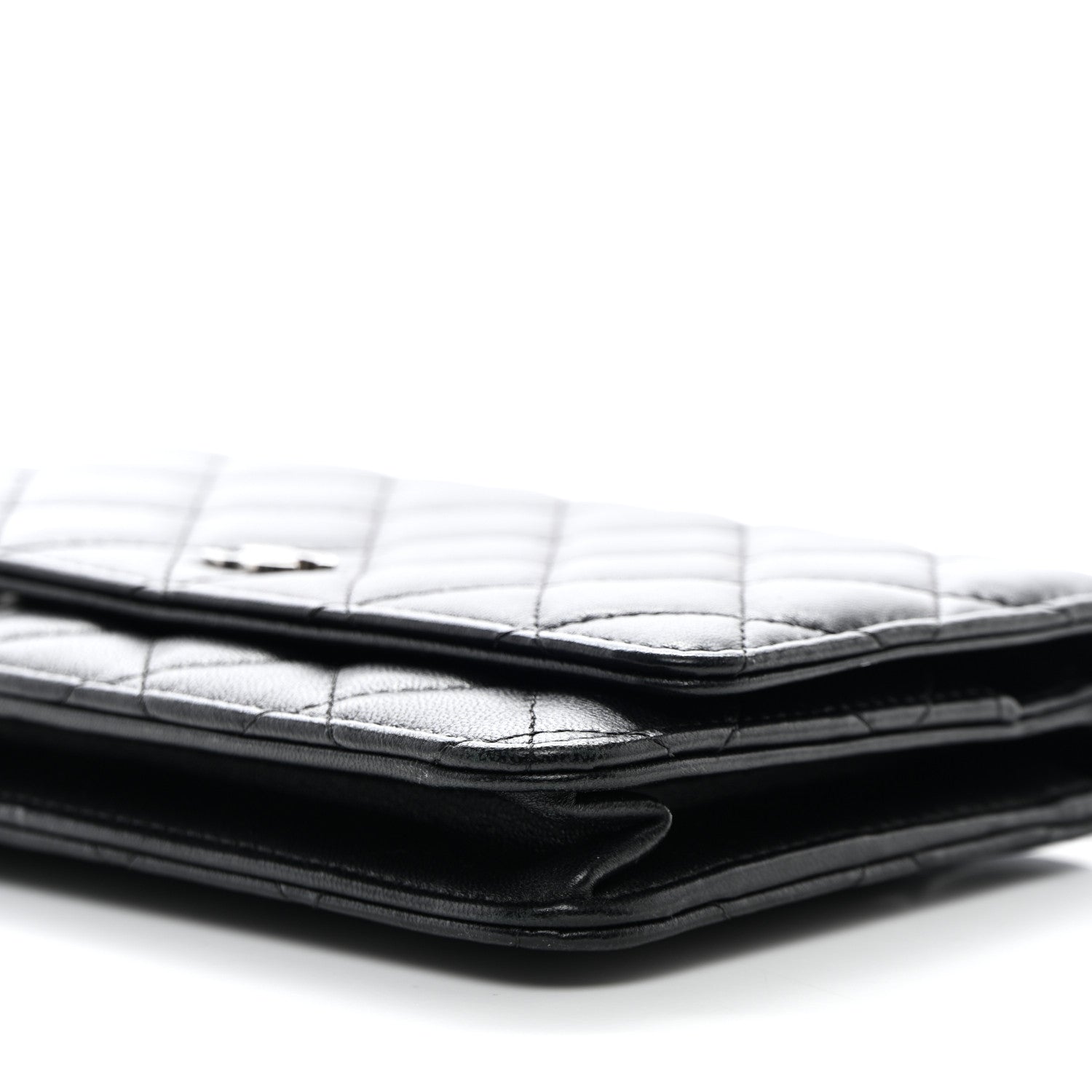 Chanel Lambskin Quilted Wallet On Chain WOC Black 11 of 13