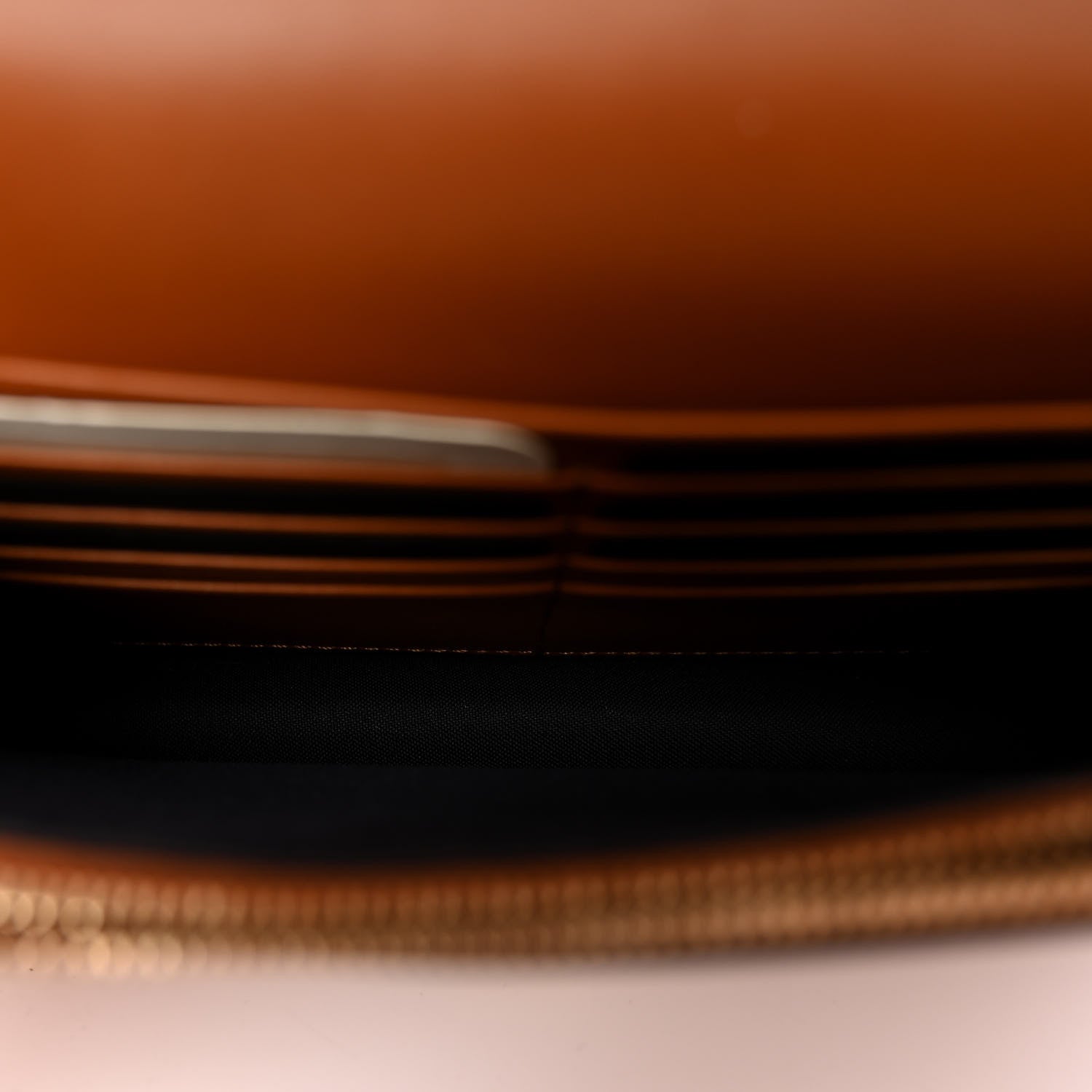 Fendi Vitello King Tamponato Logo Embossed Medium Wallet On Chain Cuoio 5 of 8