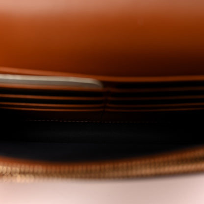 Fendi Vitello King Tamponato Logo Embossed Medium Wallet On Chain Cuoio 5 of 8