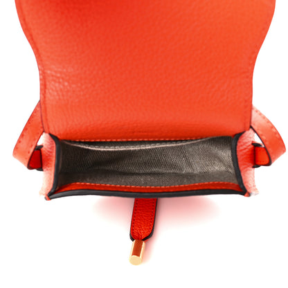 Chloe Calfskin Nano Marcie Saddle Bag Rusted Orange 5 of 11