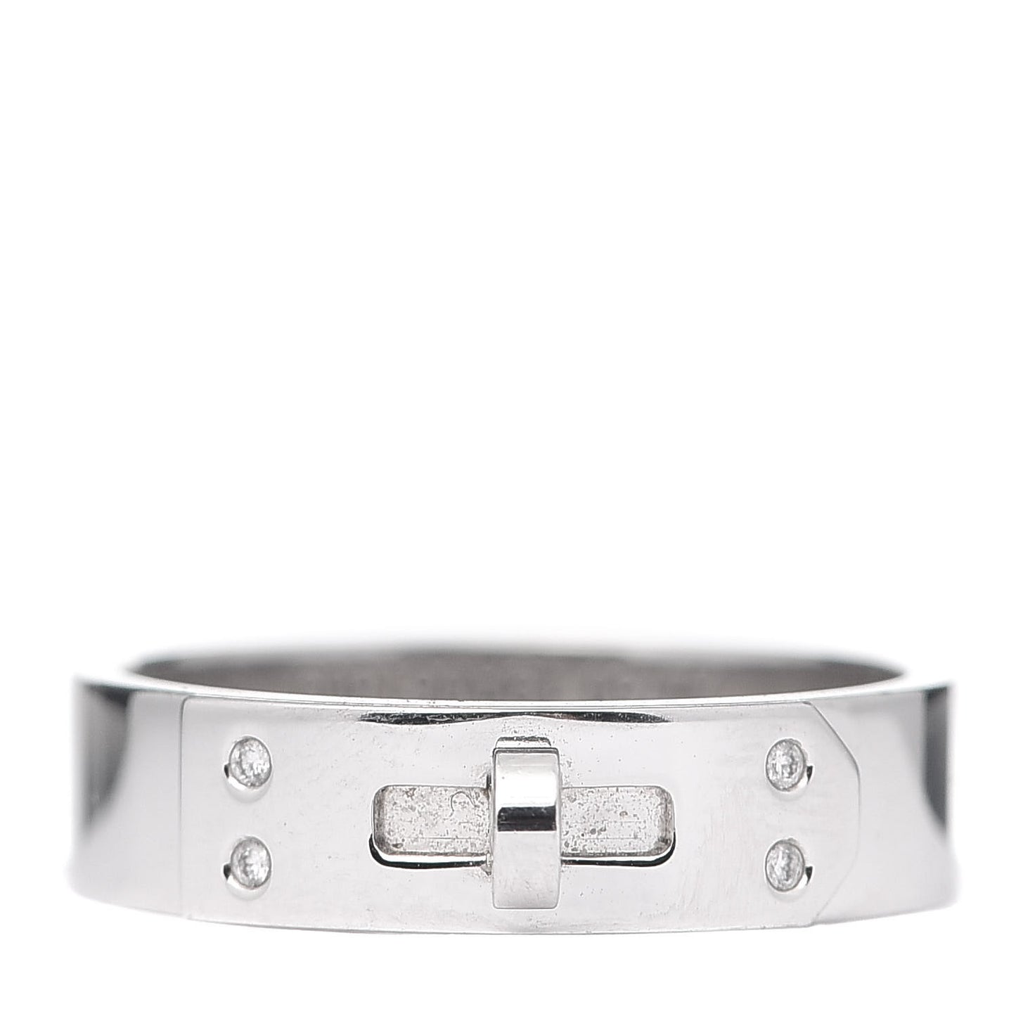 18K White Gold Diamond PM Kelly Ring 54 6.75